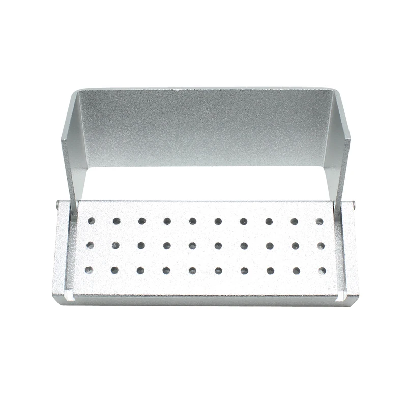 Aluminum Dental Disinfection Box Autoclave Sterilizer Case Burs Endo Files Holder 30 Holes For Burs Dentist Instrument Tools Lab