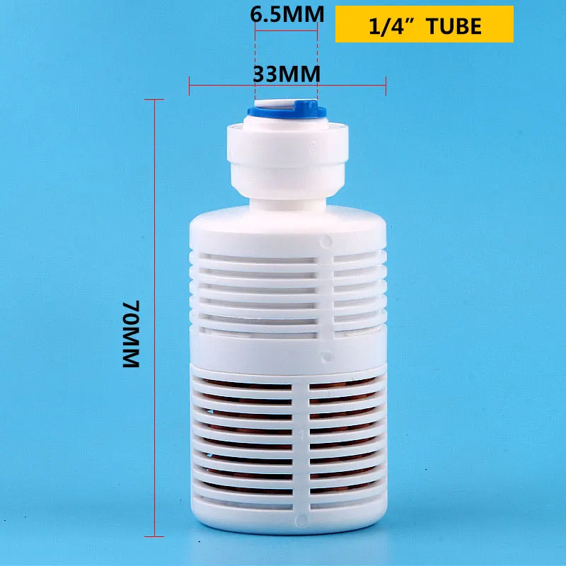 1/4 "InterceptorกรองWhithร่วมอย่างรวดเร็วROเครื่องกรองน้ำกรองหัวดูดของปั๊มกรอง1/4" ท่อ