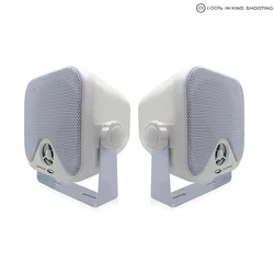 4 inch 100Watts Marine Waterproof Speakers Box Outdoor Heavy Duty Speaker Surface Mount For Boat UTV ATV Golf Cart Truck Tractor