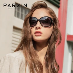 PARZIN Oversized Polarized Sunglasses Women Vintage Oval UV400 Protective Ladies Glasses Retro Fashion Travel Gafas De Sol