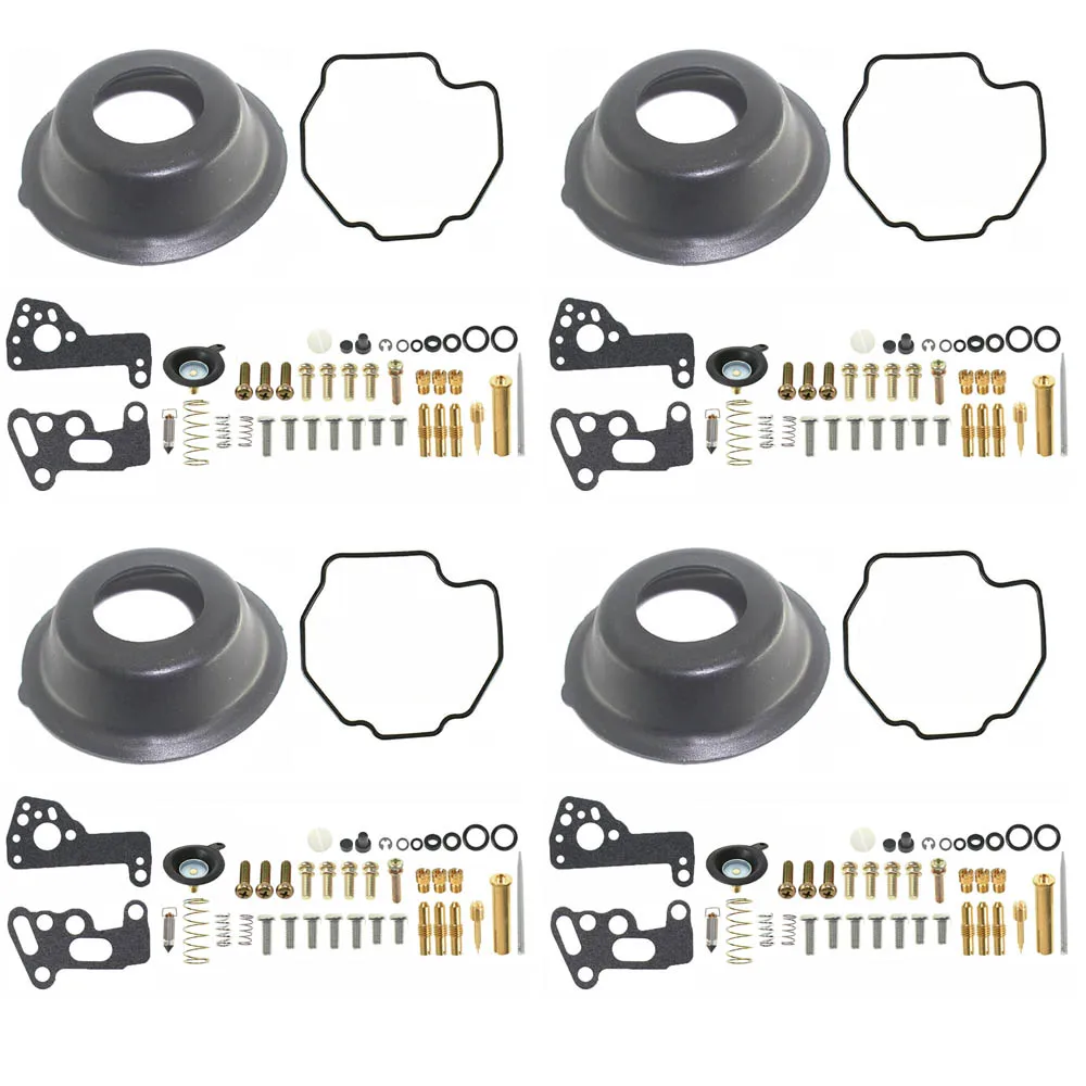 4-sets Carburetor Repair Kit Diaphragm Air Cut-Off Valves Replacement for 1985-2007 Yamaha Vmax V-MAX 1200 4-Pack Carburetor Re