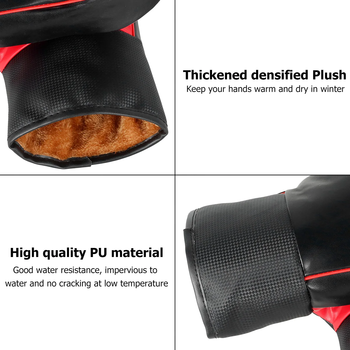 1 Paar Motorrad-Lenkermuffen, schützende Motorrad-Warm-Griff-Lenkermuffe, regenfeste Winter-Wärmer-Handschuhe, Winter-Motorrad-Handschuhe – Detail 7