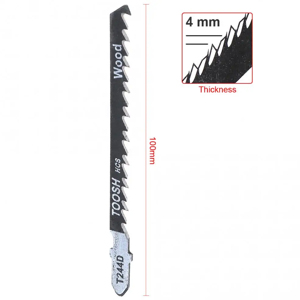 5pcs/set T244D 100mm High-carbon Steel Reciprocating Saw Straight Cutting Jig Saw for Woodworking / Plastic PVC NEW