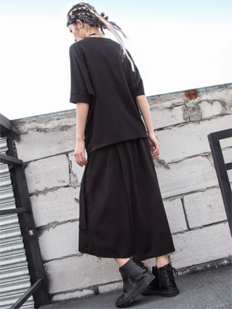 Ladies Pant Skirt Casual Pants Wide Leg Pants Spring And Summer New Brunet Irregular Asymmetric Personality Design Pants