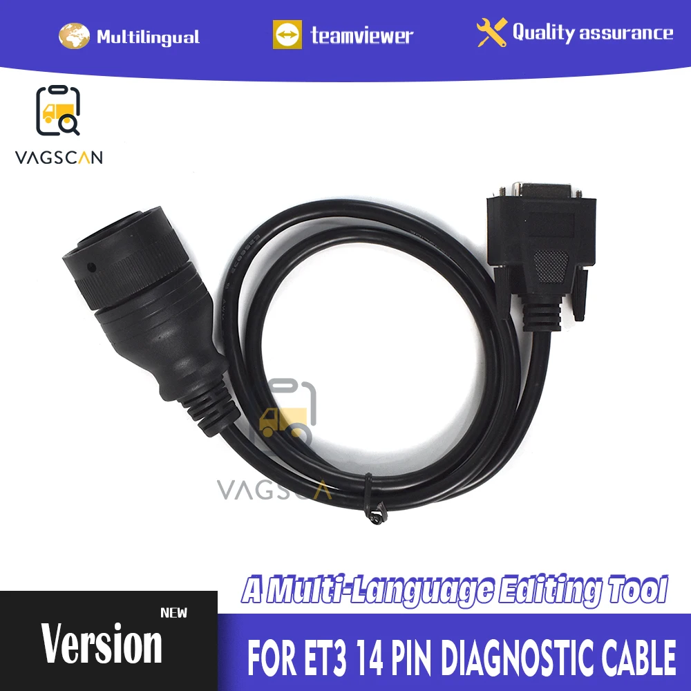 

14PIN cable For ET Adapter 3 III ET3 for Truck Diagnostic Tool Communication