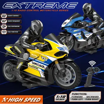 Voiture télécommandée électrique à l'échelle 1/10, modèle tout-terrain haute vitesse, 4 canaux, portée 35 mètres. 10 best sales Moto radiocommandée - №5