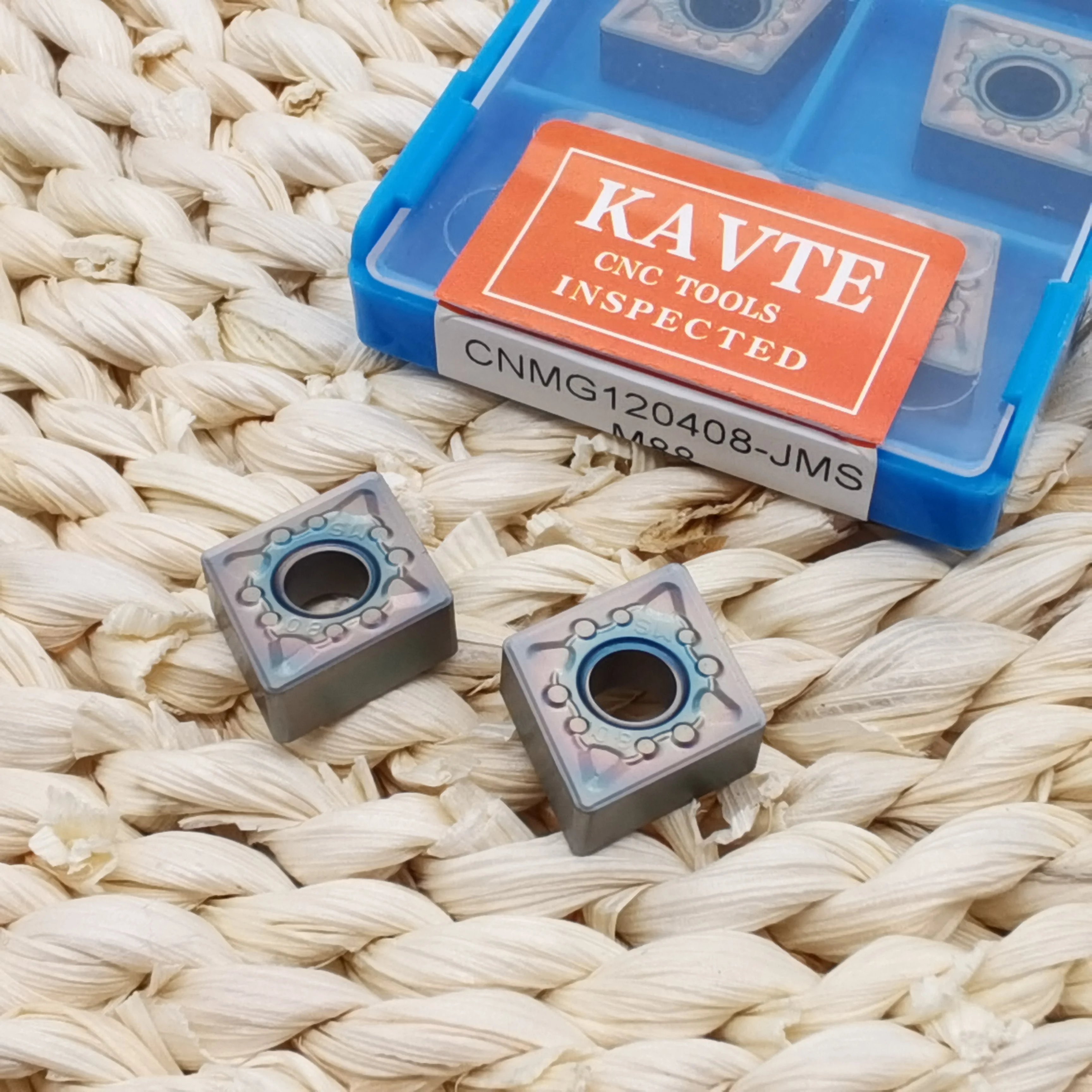 KAVTE CNMG 120404 -MA CNMG 120408   Ma ms jms ferramentas de torneamento de torno de círculo externo inserções revestimento colorido, especial para aço inoxidável