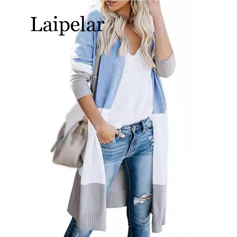 

Повседневный тонкий свитер, женский кардиган, легкий Модный мягкий вязаный жакет с длинным рукавом, осенняя верхняя одежда с открытой передней частью