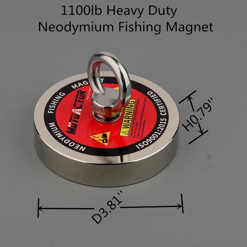 500 kg Bergung Angeln Magnetische Stell Tasse Halter Tiefsee Permanent Neodym N52 Magnet mit 15 m Seil Handschuhe Tasche