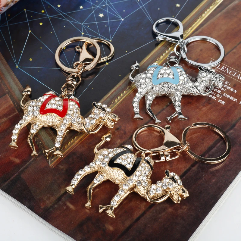 DUBAI Camel Pendant Keychain Animal Camel Shape Keyring Creative Enamel Tourist Travel Souvenir Key chain Keyrings