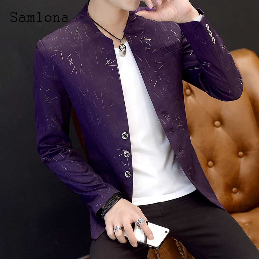 Plus Size 3xl Men Elegant Leisure Casual Blazers European Style 2022 Autumn Classic Print Jackets Business man Blazers Outerwear