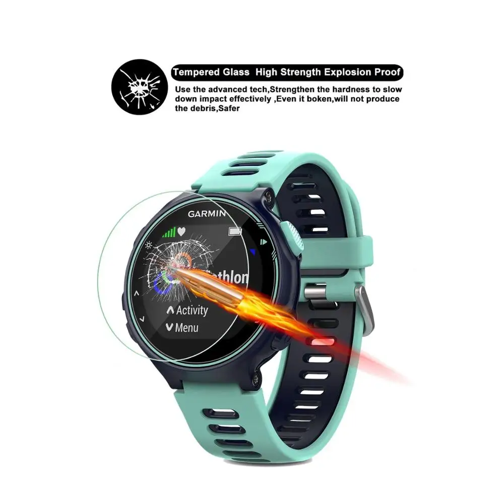 2 قطعة ل Garmin Forerunner 245 245 متر/645/735/ 935 الزجاج المقسى 9H واقي للشاشة فيلم ل Garmin ساعة ذكية حامي