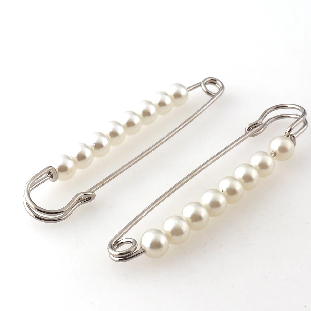 Large Silver Metal Safety Pins Brooch Shawl Sweater Buckle Wool Weaving Tools Materials Sewing Needles Sweing Tools