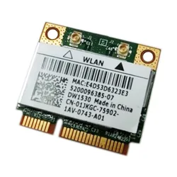 Broadcom Dw1530 Bcm943228hm4l 300m Notebook Wireless N Mini Pcie Half Wifi Card For Dell 300mbps 802.11abgn Internal Module