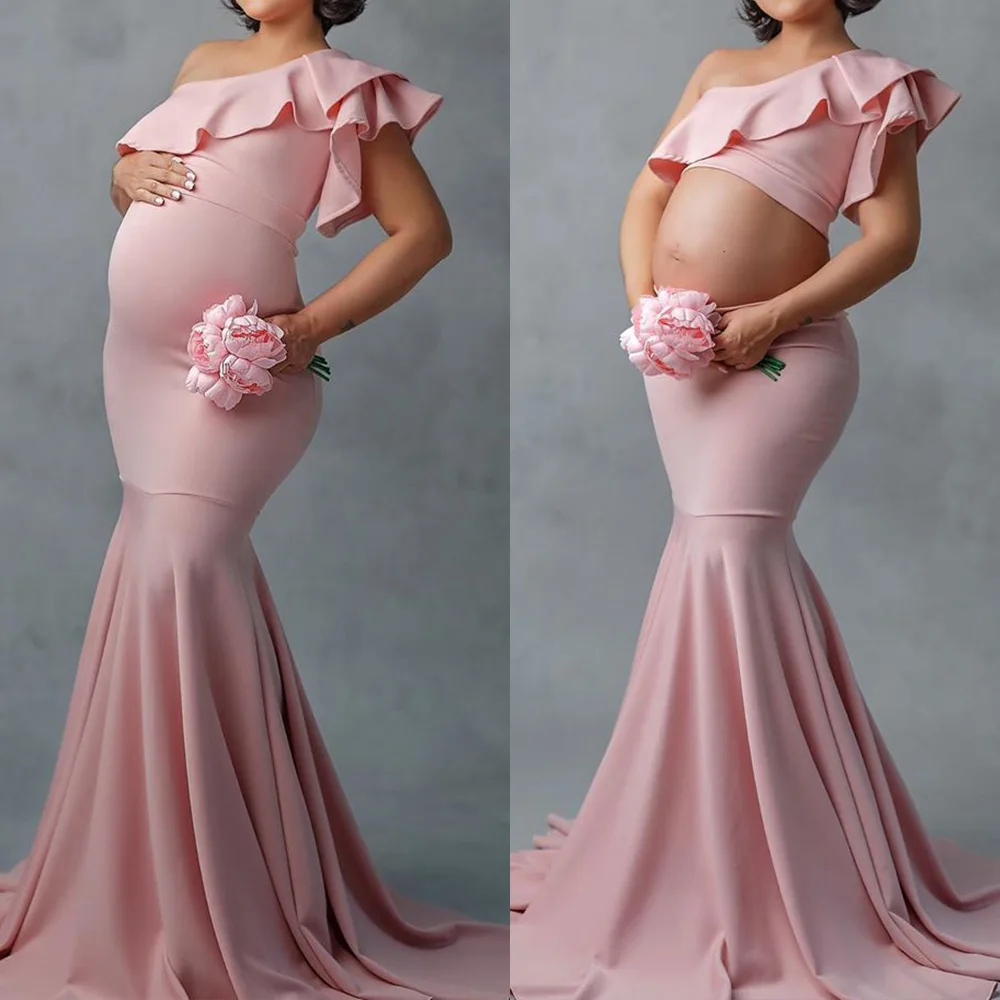 Sexy Maternity Shoot Dress Sequins Tulle Pregnancy Photography Dresses Sleeveless Maxi Gown For Pregnant Women Long Photo Prop