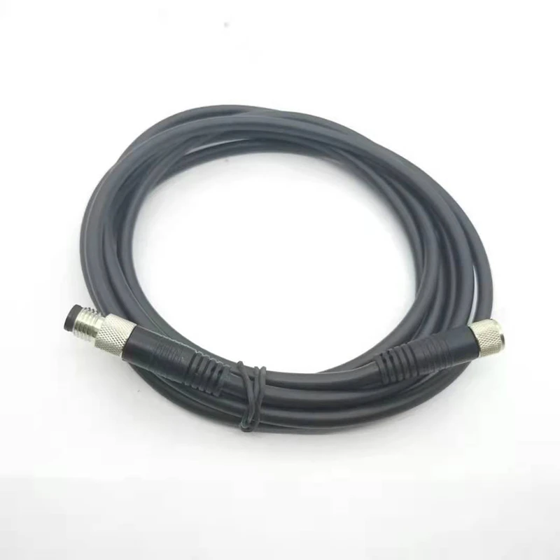 high quality m8 double side connector straight 3 pin 4 pin male to female 2m pvc cable male to male plug