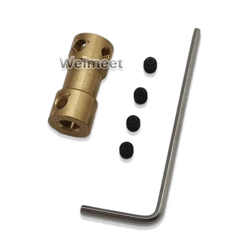 2mm/3mm/5 millimetri di Bronzo Albero Accoppiatore Giunto Rigido Azionamento Del Motore Connettore Manica 180 ° Fisso vite