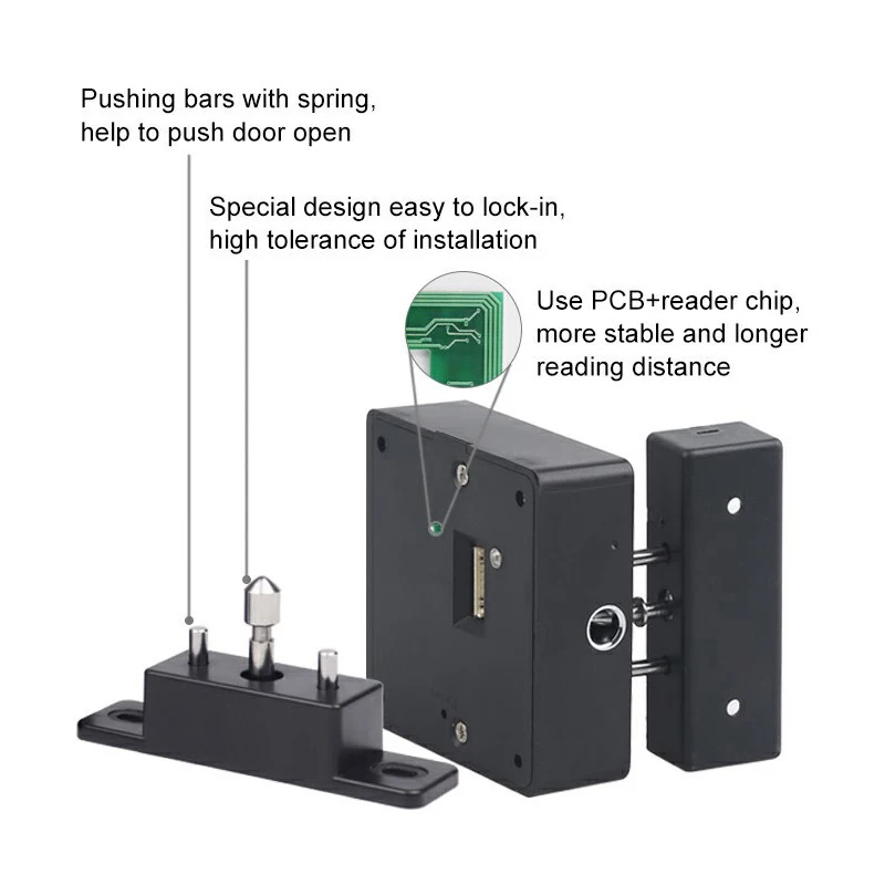 KINJOIN Invisible Hidden Type Free Open Intelligent Sensor Cabinet Lock Storage Cabinet Wardrobe Shoe Cabinet Drawer Door Lock