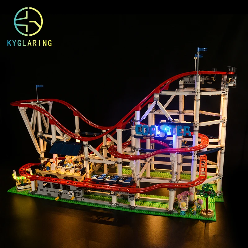 Kyglairng LED Light Up Kit For LEGO 10261 Creator Roller Coaster Toys Building Blocks Model (The Model Not Included)