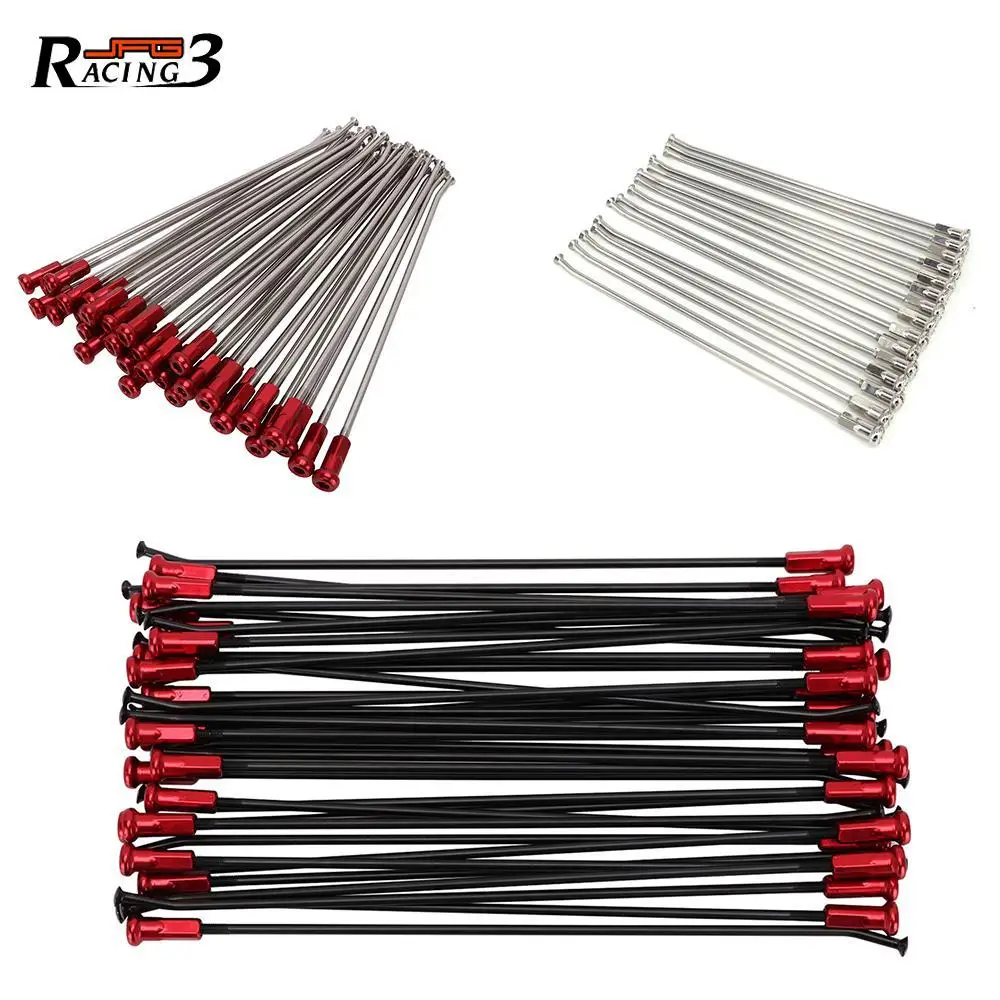 

For HONDA CR125R CR250R CRF250R CRF250X CRF450R Motorcycle 36 Pcs 21" Front 18" 19" Rear Wheel Steel Spokes Nipples Dirtbike