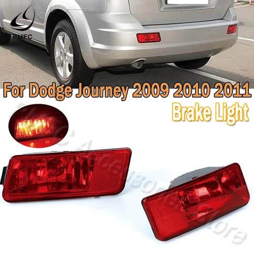 PMFC para Dodge Journey 2009 2010 2011 Reflector de parachoques trasero de coche luz de freno advertencia con bombilla lámpara antiniebla de coche lámpara de advertencia de parada
