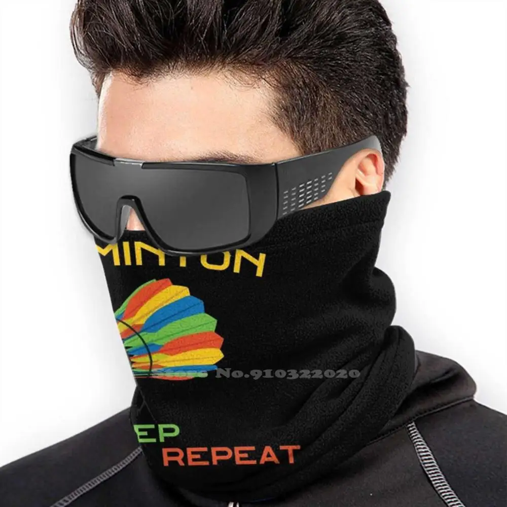 Badminton Eat Sleep Repeat Fashion Men Women Outdoor Sport Breathable Mask Mouth Masks Attitude Badminton Badminton Birthday