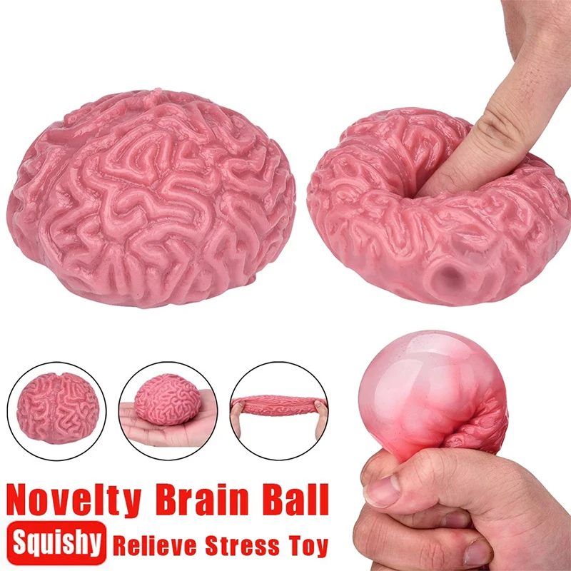 Simple Antistress Fidget Toys Novelty Squishy Brain Toy Squeezable Fun Toys Relieve Stress Ball Cure Toy Novelty Funny Toy