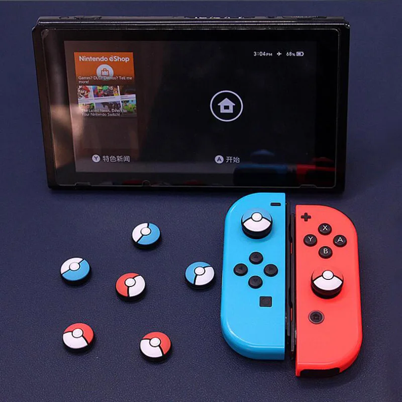 Linda Pata de Gato garra Sakura pulgar Stick agarre de Joystick para Nintend interruptor Lite, controlador de alegría-Con Gamepad Thumbstick caso