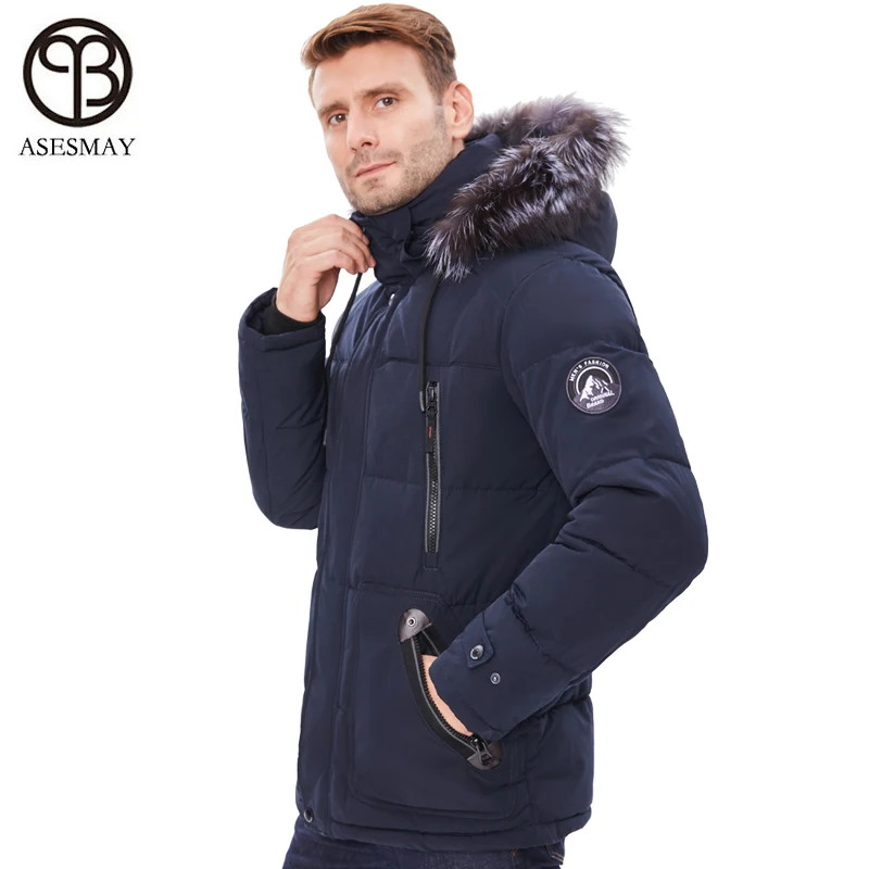 2024 Brand Clothing Men Winter Jacket Natural Fox Fur Hooded Thicken Coat Winter Male Parkas Casual Warm Long Men's Snow Jackets