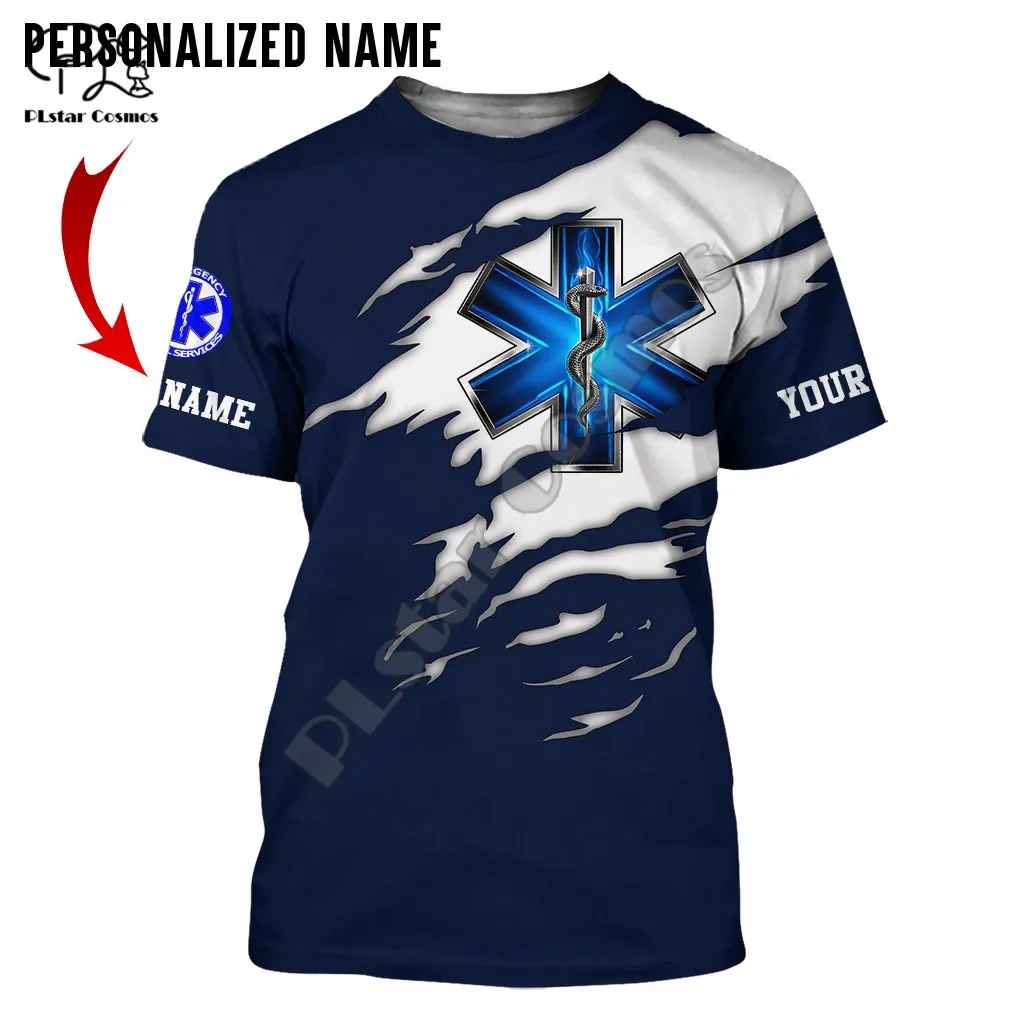 PLstar Cosmos Newest Emergency Medical Service EMS 3D Print T-shirt Harajuku Streetwear Men/Women Short Sleeve Drop Shipping E33