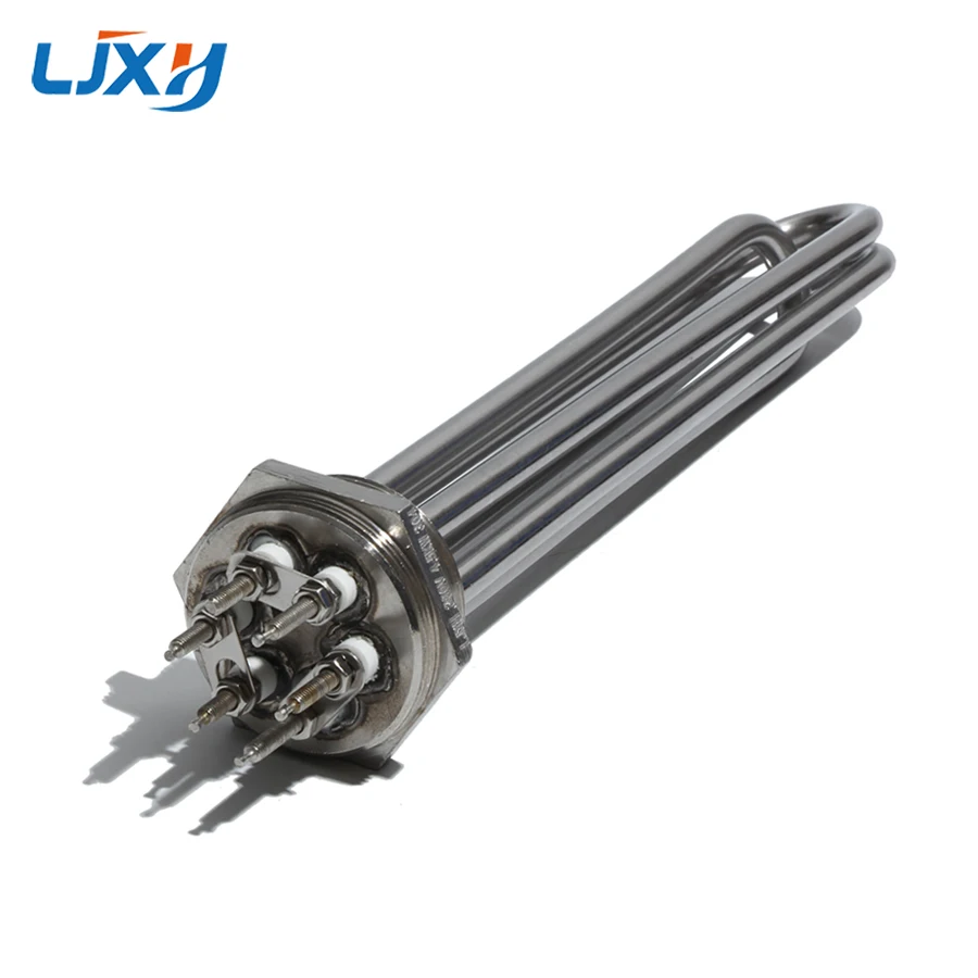 LJXH 304 Stainless Steel 220V/380V DN40 Tubular Water Heating Element 3KW/4.5KW/6KW/9KW/12KW with Nut/Internal Thread Sleeve