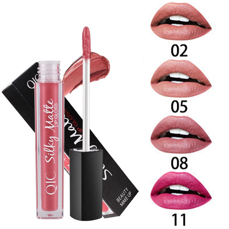 

Matte Lip Gloss Waterproof Moisturizing Non-Greasy Non-Stick Cup Long-Lasting Color Development Diminishes Lip Wrinkles 12 Color