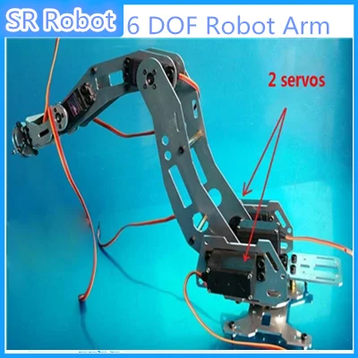 Metal 6 DOF Robot Arm Robotic Abb Industrial Model Six-Axis Mechmatical Manipulator Diy Smart Toy Rotatary Base Teaching Project