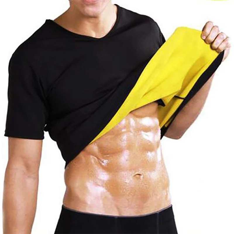 Men Sauna Suit Heat Trapping Shapewear Sweat Body Shaper Shirt Slimmer Sauna suits Neoprene Thermal Top Fitness Workout Shirt