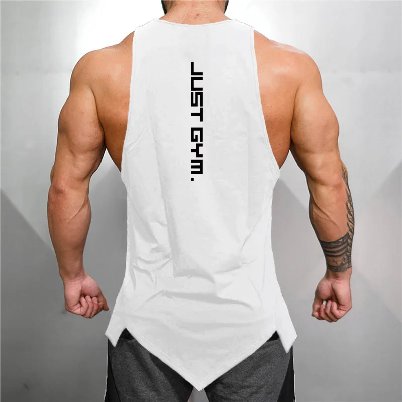 Muscleguys Gym Clothing Bodybuilding Stringer Tank Top Men Fitness Singlet Sports Sleeveless Shirt Cotton Undershirt Muscle Vest