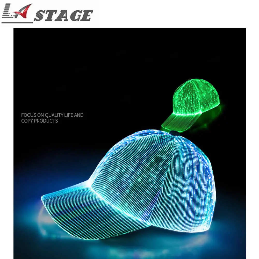 

Luminous Fiber Optic Hat Nightclub Jump Di Luminous Baseball Hat LED Luminous Hat Cap