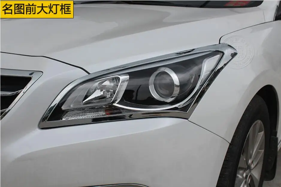 ABS Chrome Car Front Headlight + Rear Tail Light Lamp Cover Trim For Hyundai Mistra 2014 2015 2016 2017