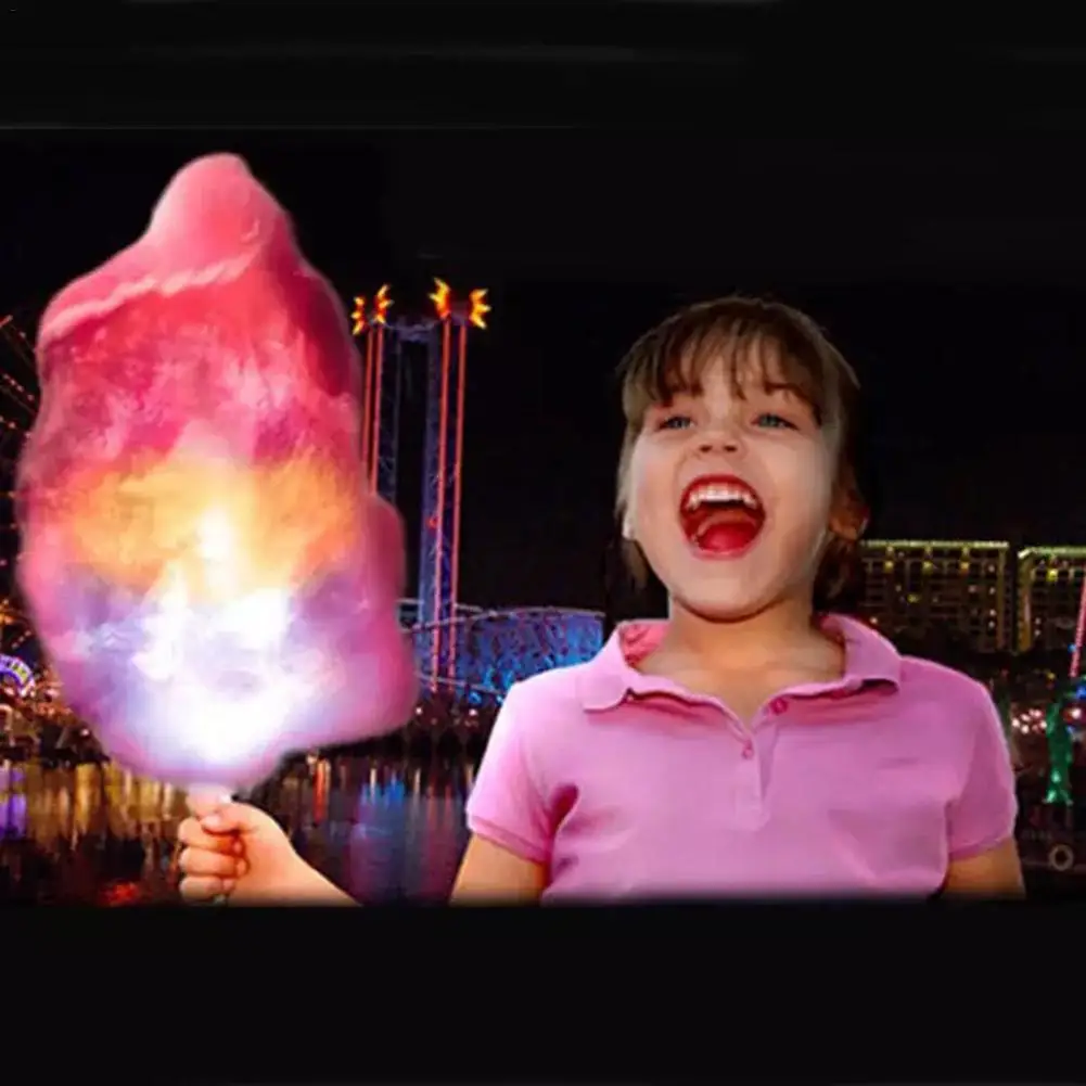 Coni di zucchero filato bastoncini luminosi colorati coni di zucchero filato per uso alimentare bastoncini luminosi colorati