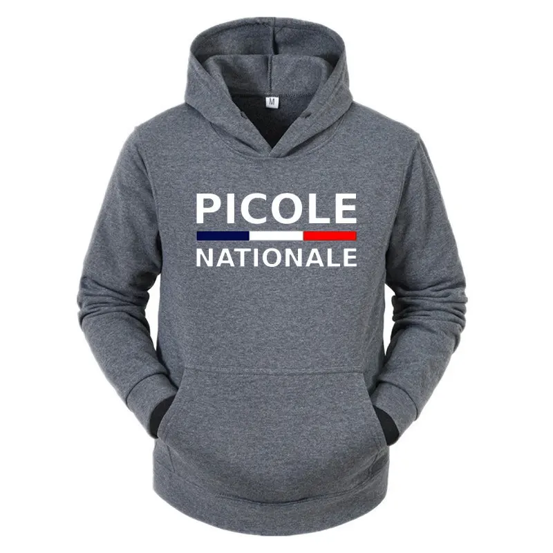 Picole Nationale Hoodie Kawaii 루스 코튼 심플 기발한 프린트 맨 가을 플러시 트렌디 루스 풀오버 솔리드 까마귀