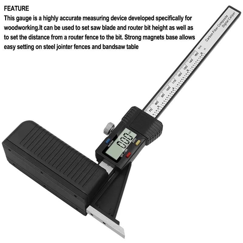 0-150mm Digital Height Gauge Electronic Digital Height Gauge Vernier Caliper Ruler  Wood Table Marking Ruler