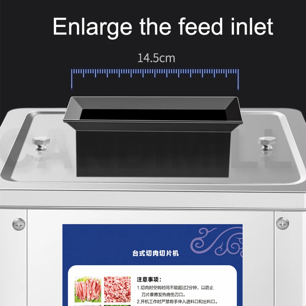 Ciseleur à viande électrique Commercial, broyeur à légumes, Machine à trancher la viande à domicile en acier inoxydable