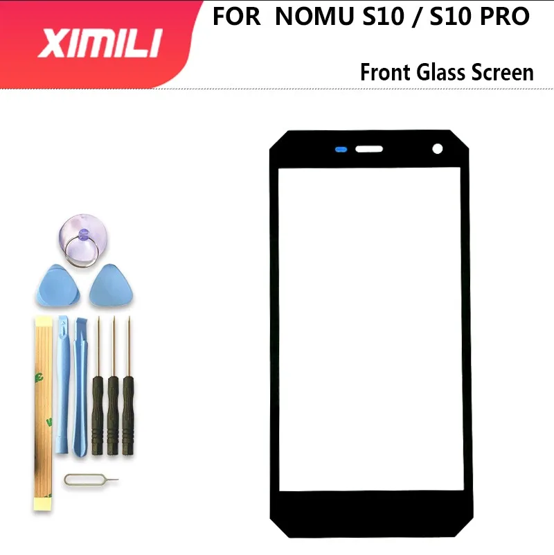 NOMU-lente de pantalla de cristal frontal para teléfono NOMU S10 S10 PRO, lente exterior de cristal con pantalla táctil, Original, 100%, herramientas, nuevo