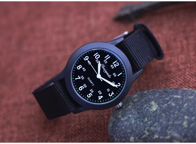 Chaoyada Brand Boys Men Students Learning Time Quartz Watches Girls Water Resistant Gifts Clock Kids Canvas Fashion Wristwatches