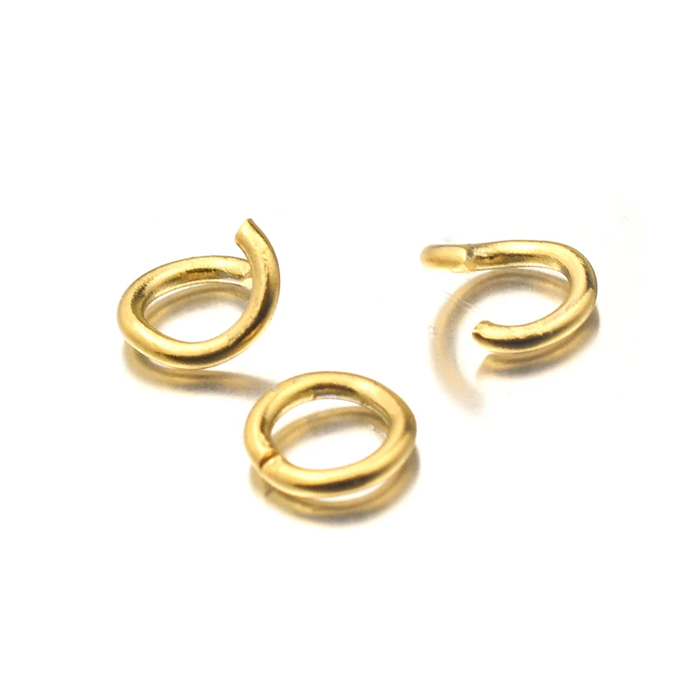 100 Stück PVD vergoldeter Edelstahl offene Biegeringe direkt 4/5/6 mm Spaltringe Verbinder für die Herstellung von DIY-Schmuckstücken – Detail 10