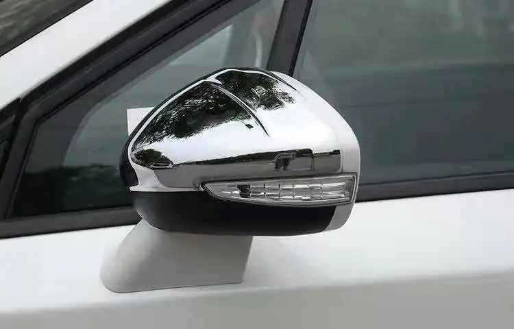 ABS Chrome Car Side Rear view Mirror Cover Overlay Cap For Peugeot 508 2014-2018 Car Exterior Side Wing Rearview Mirror Cover