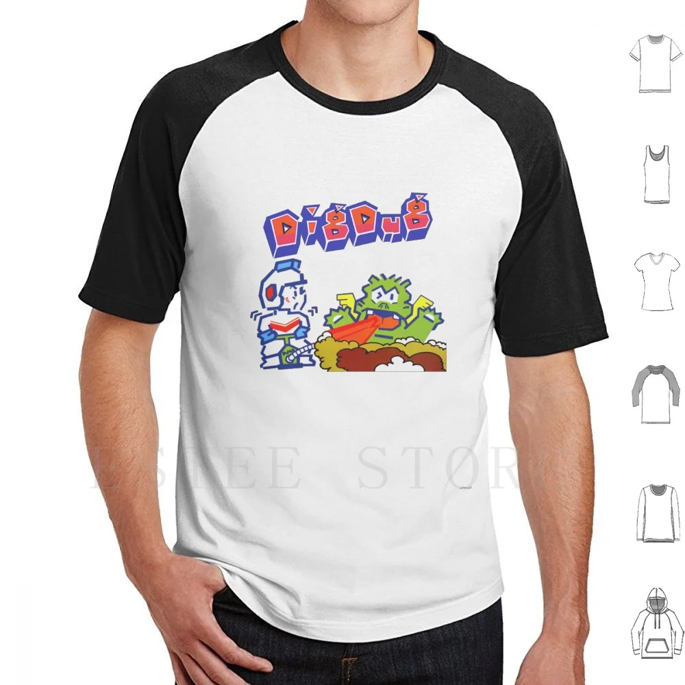 Dig Dug T Shirt Cotton Men DIY Print Dvg Dizionario Dei Videogiochi Spectrum Zx Zx Spectrum 80s Retro Retrogames Vintage Old
