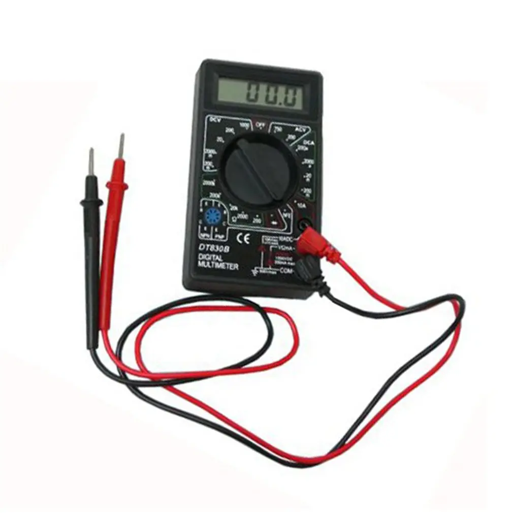 DT830B متعدد الوظائف LCD عرض المدمجة الرقمية المتعدد الكهربائية مقياس التيار الكهربائي الفولتميتر المقاومة السعة تستر