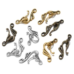 10pcs/lot Antique Musical Note Toggle Clasps Zinc Alloy S Shape Hook Fit Necklace Bracelet For DIY Jewelry Findings Accessories