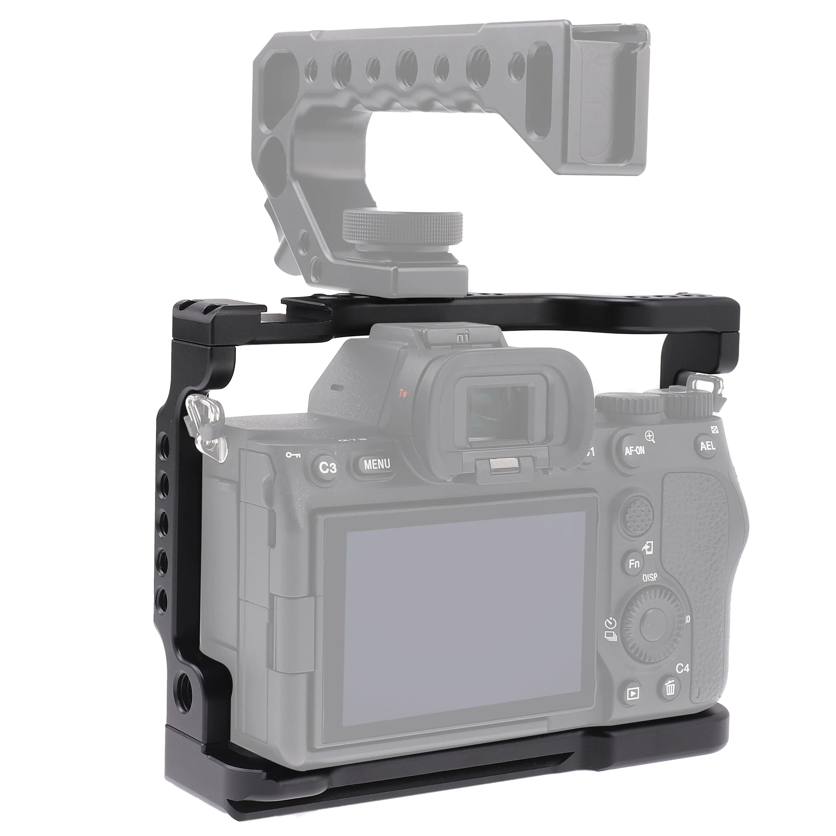 FOTGA alluminio DSLR gabbia per fotocamera telaio di estensione impugnatura superiore per fotocamera Sony A7IV A7M4 A7S3