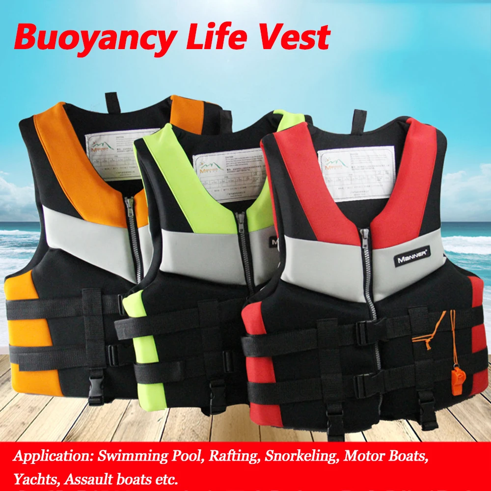 

New Adults Buoyancy Life Jacket For Kayaking/Boating/Swimming/Drifting/Surfing Water Sports Life Vest Neoprene Safety Life Vest